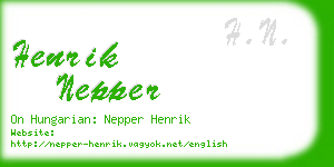henrik nepper business card